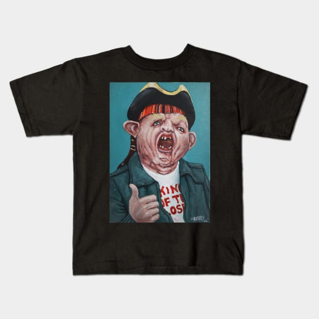 Hey You Guys | Painting of Sloth Goonies | Sloth Popart | Sloth Goonies Oil Painting | loser king Kids T-Shirt by Tiger Picasso